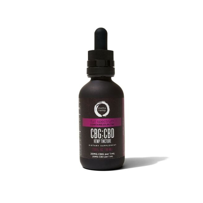 CBG:CBD Hemp Tincture: Full-Spectrum (1200mg CBG / 1200mg CBD)