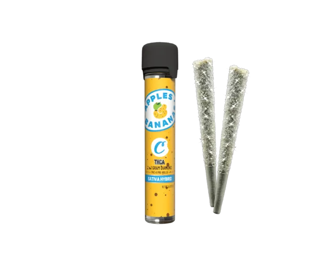 THCA Pre-Rolls with THCA Diamonds – Cookies – Apples & Bananas