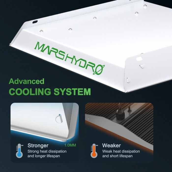Mars Hydro TS 600 Essential 100W Full Spectrum LED Grow Light for Beginners