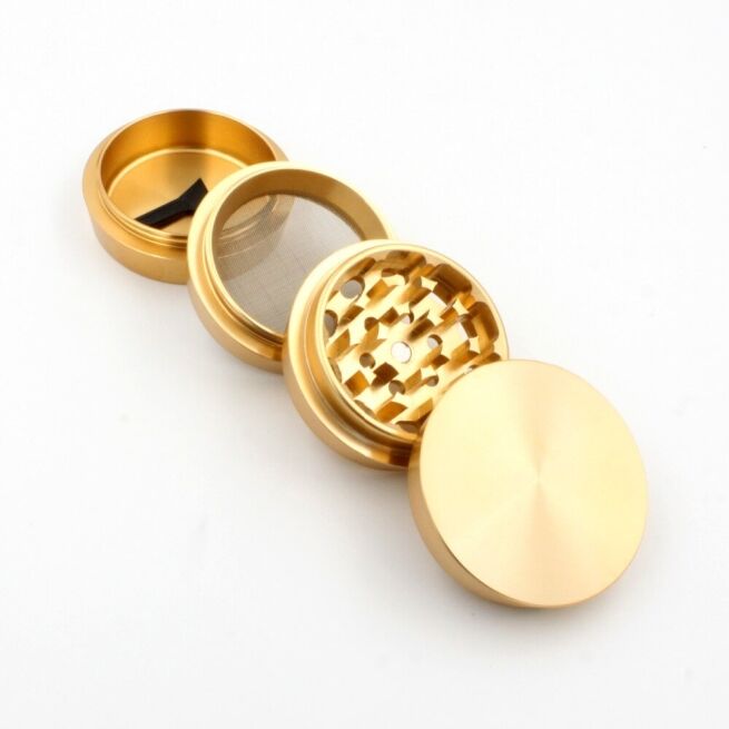 Gold 2 Inches 4-Piece Aluminum Grinder