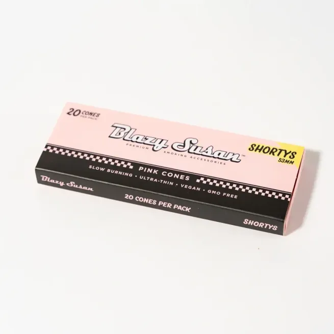 Blazy Susan Pink Paper Cones Shortys 53 mm