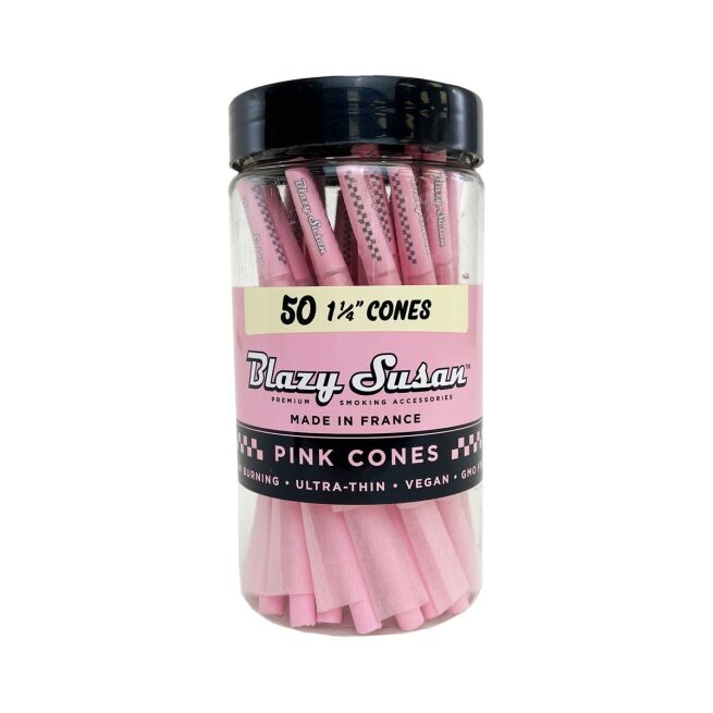 Blazy Susant Pink Paper Cones 50ct 1 1/4