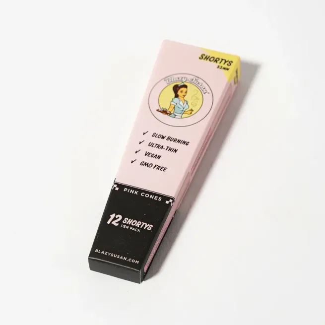 Blazy Susan Pink Paper Cones Shortys 53 mm