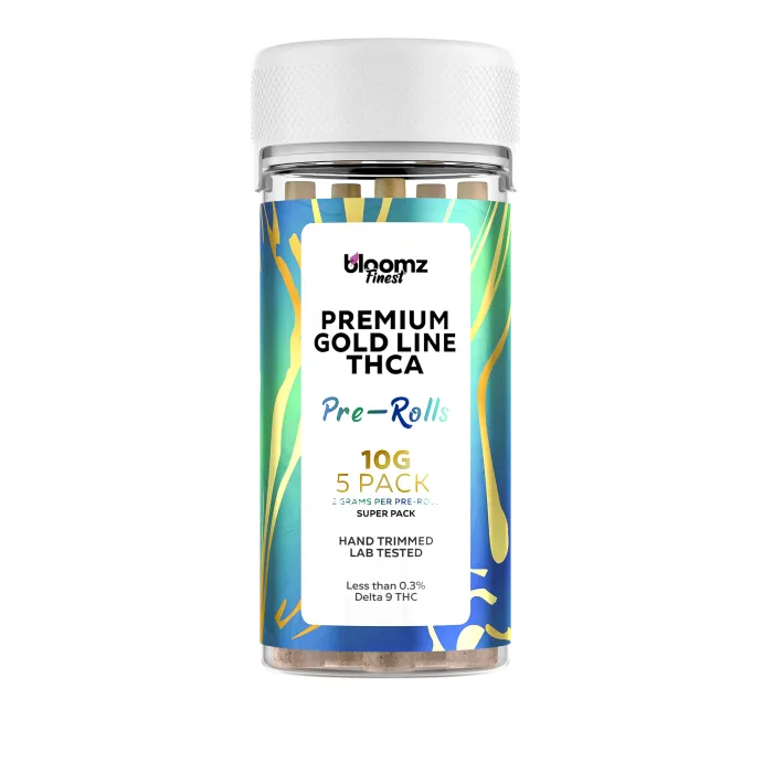 Exotic 2 Gram THCA Pre-Rolls – 5 Pack – Gold Line - Image 2