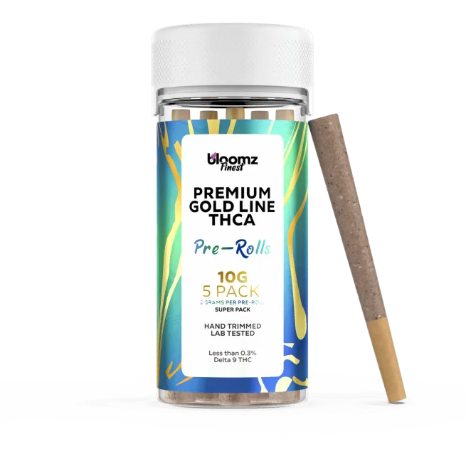 Exotic 2 Gram THCA Pre-Rolls – 5 Pack – Gold Line