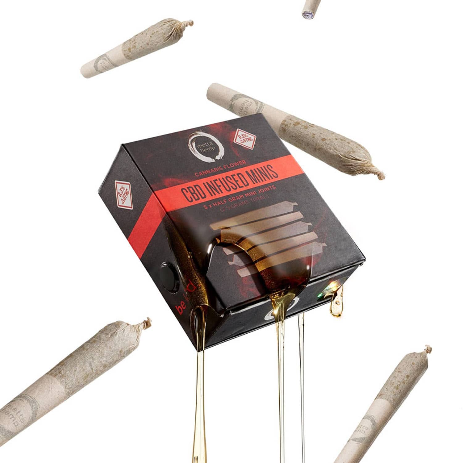 CBD Infused Mini Joints 5-Pack – Premium Hemp Flower Pre-Rolls