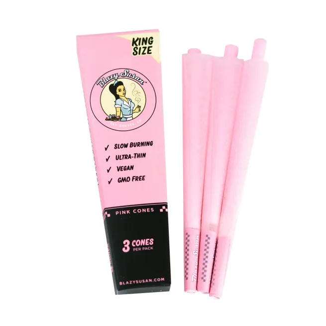 Blazy Susan Pink Paper Cones King size